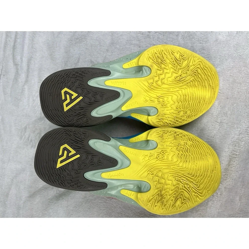 Nike Giannis Immortality 2 Enamel Green Blue Yellow Kids Basketball Shoes DQ1943